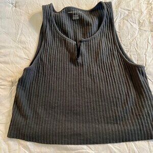 American Eagle Black Crop ridged top/light sweater XL. Summer!